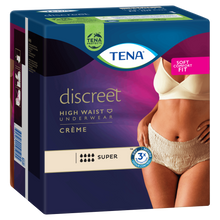 TENA Discreet High Waist Incontinence Underwear - Crème 